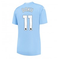 Billiga Manchester City Jeremy Doku #11 Hemma fotbollskläder Dam 2023-24 Kortärmad